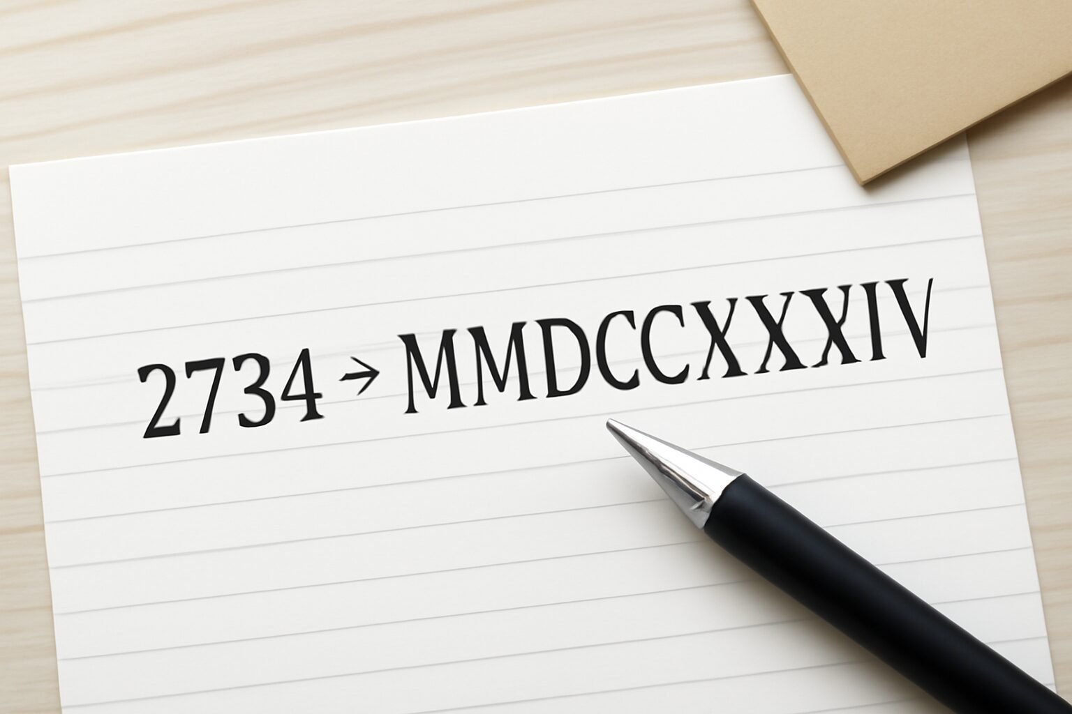Roman Numerals: 2734