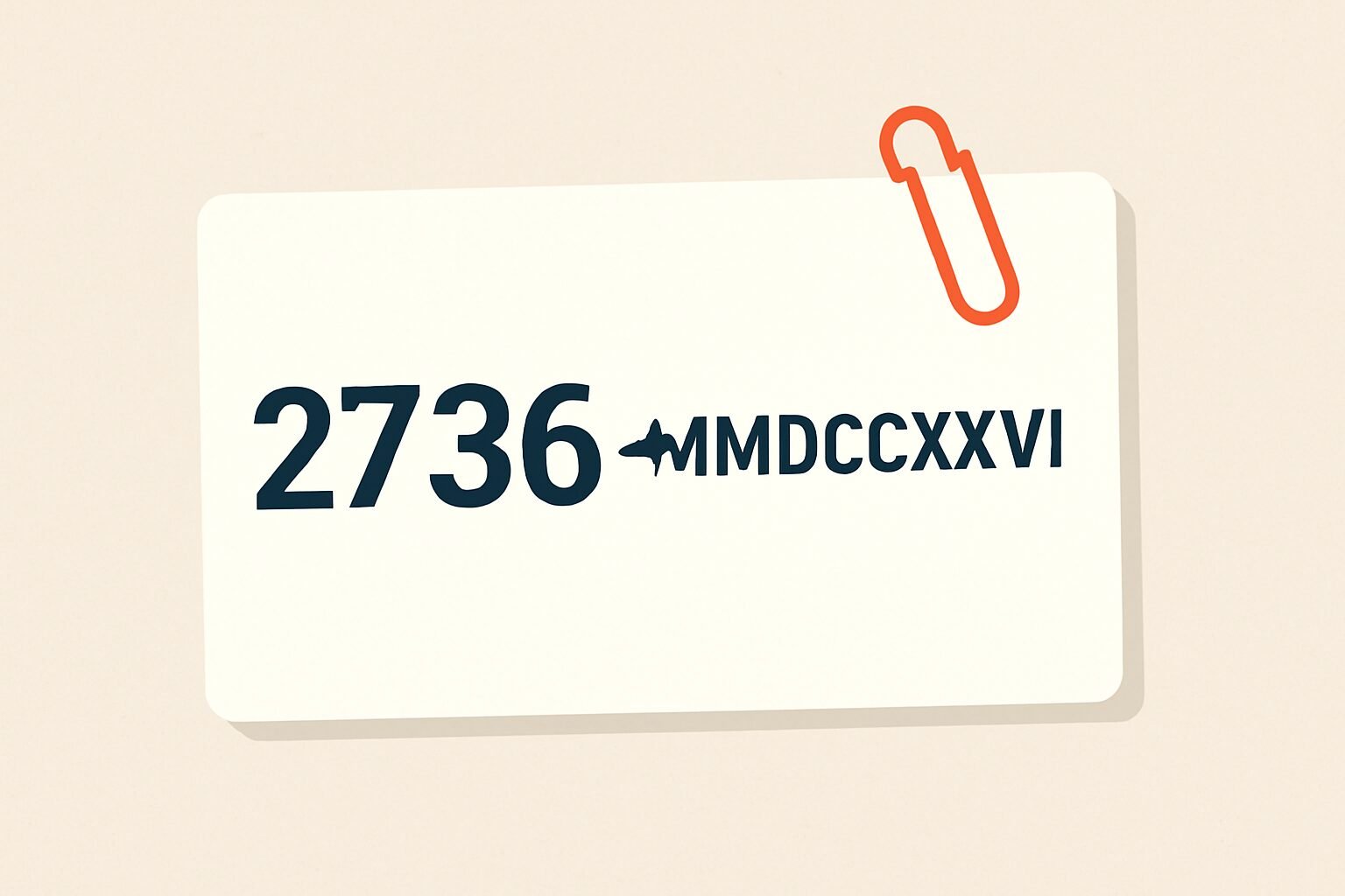 Roman Numerals: 2736