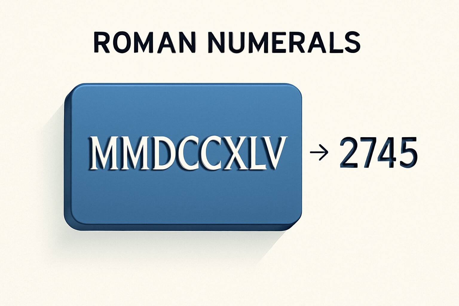 Roman Numerals: 2745