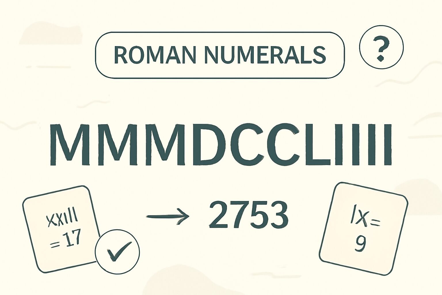 Roman Numerals: 2753