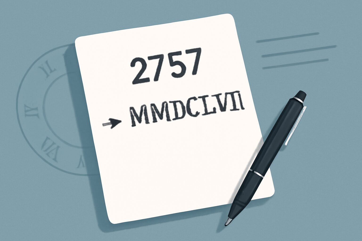 Roman Numerals: 2757