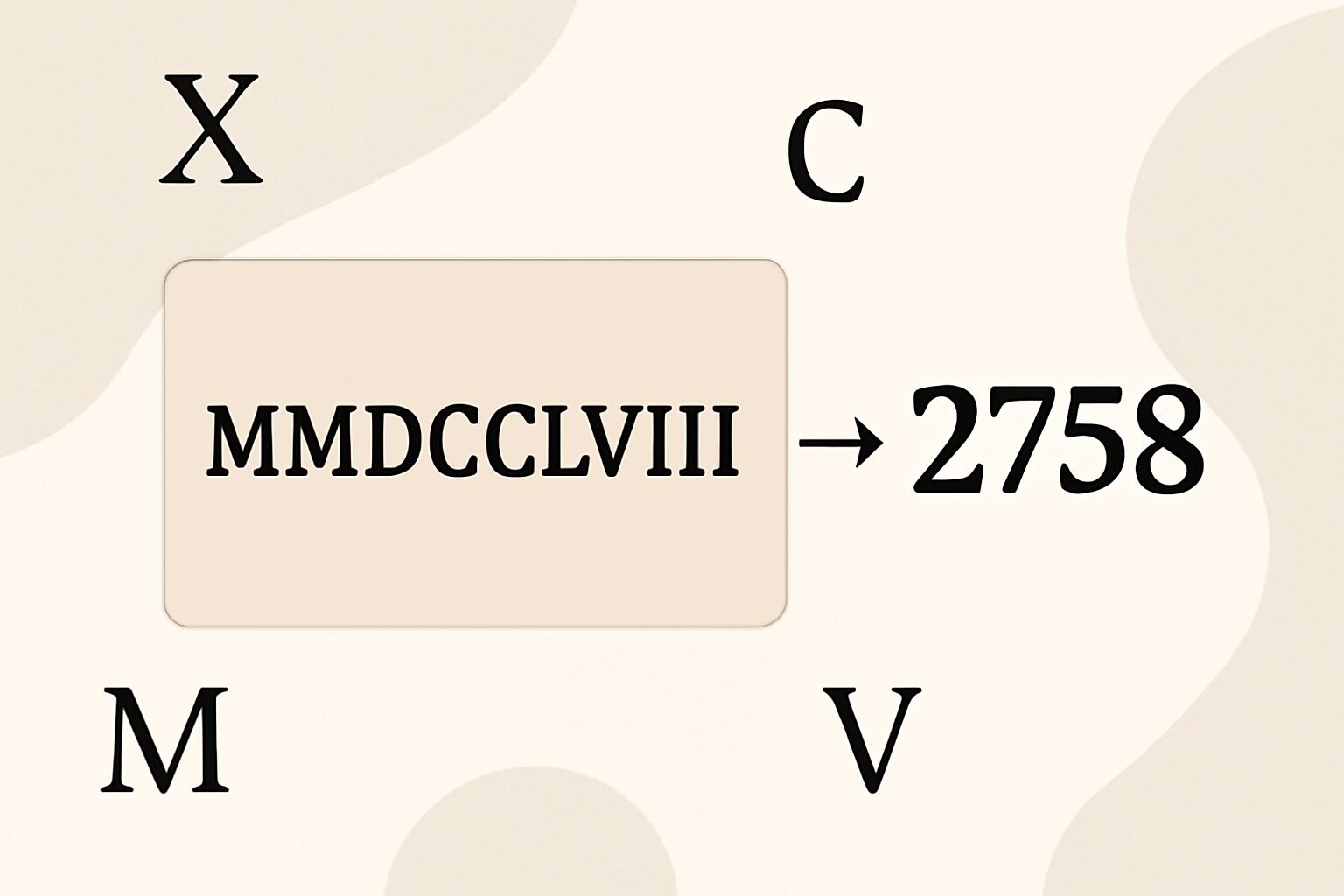 Roman Numerals: 2758