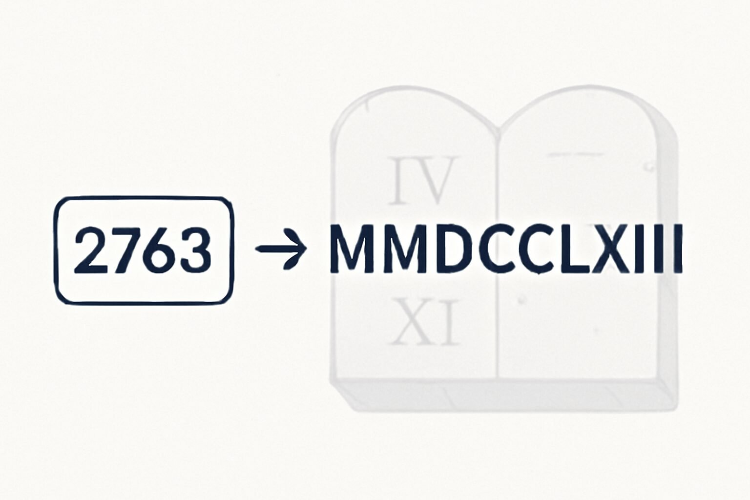 Roman Numerals: 2763