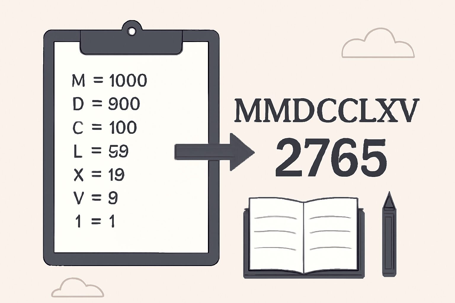 Roman Numerals: 2765