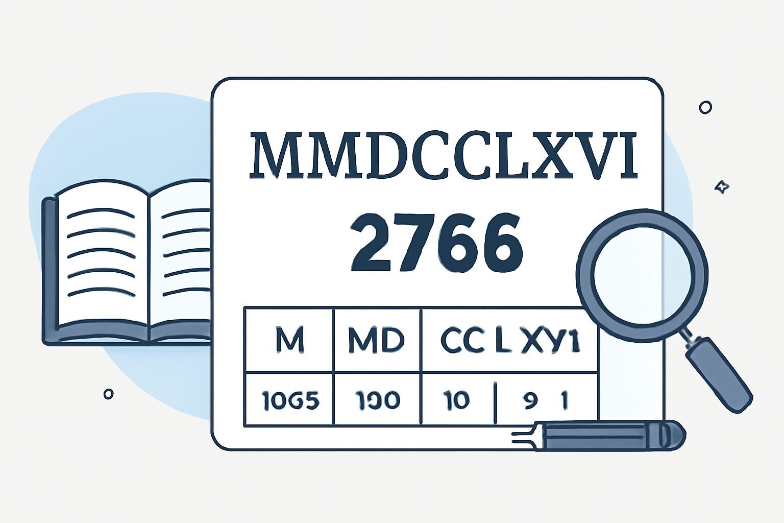 Roman Numerals: 2766