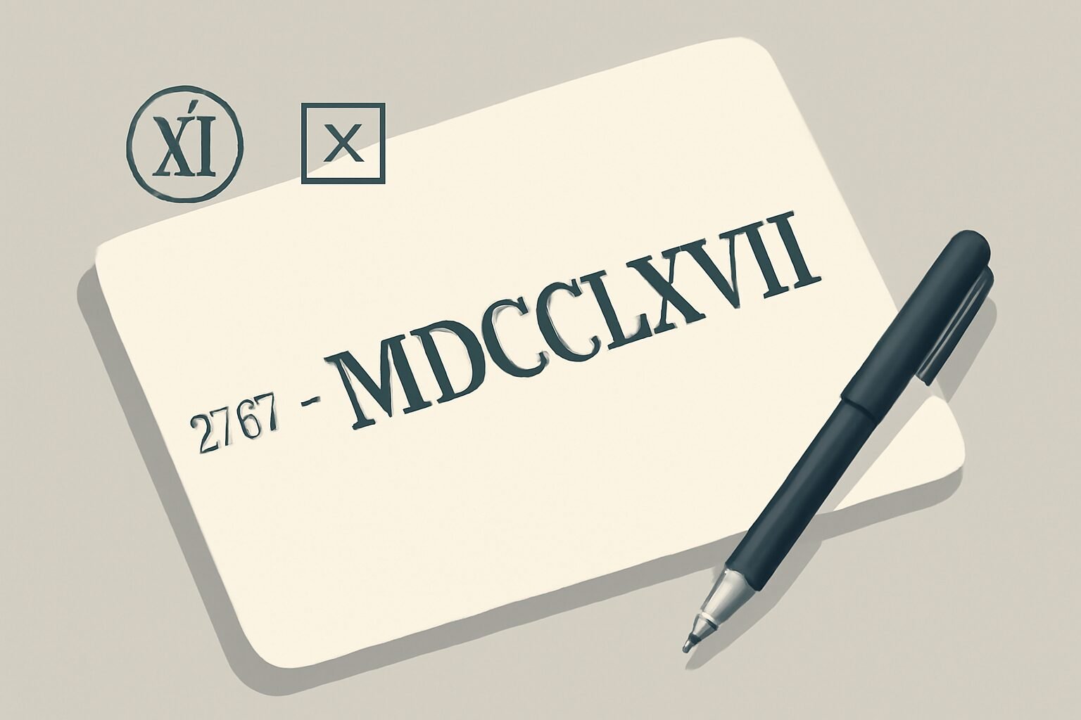 Roman Numerals: 2767