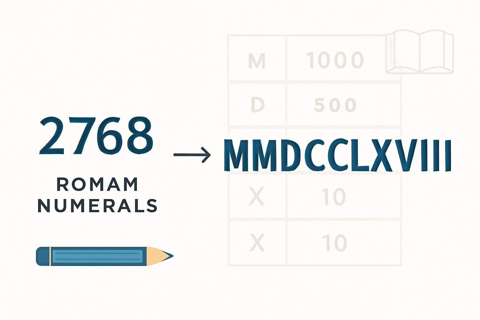 Roman Numerals: 2768