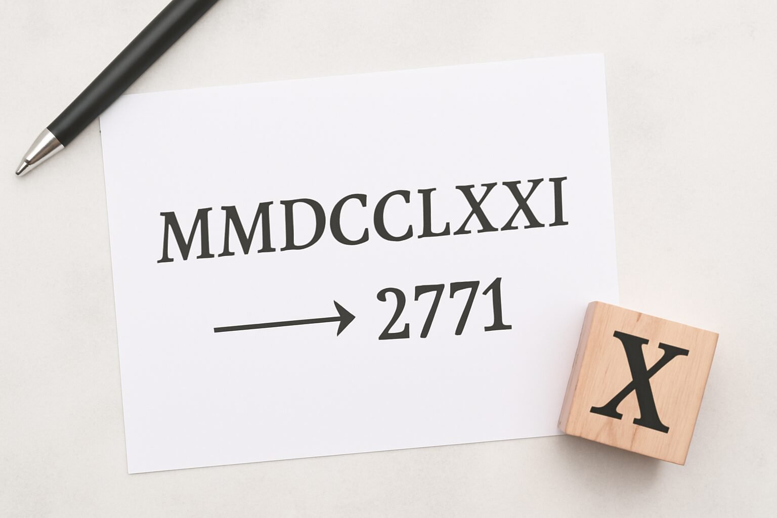 Roman Numerals: 2771
