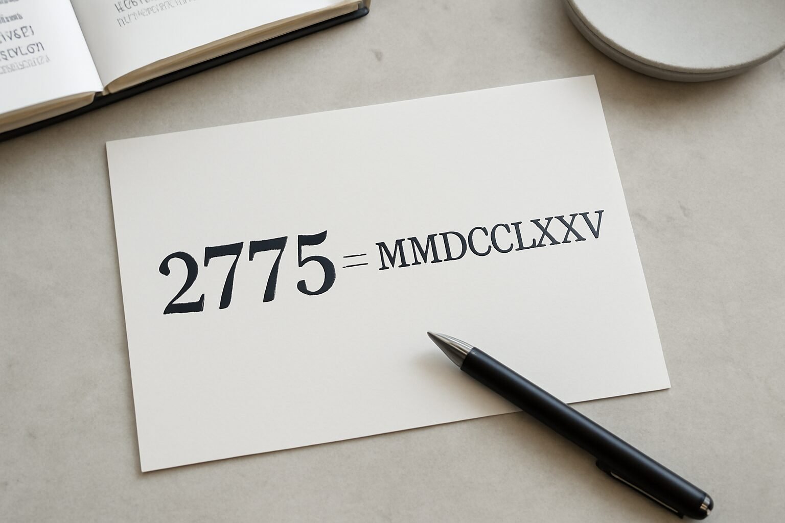 Roman Numerals: 2775