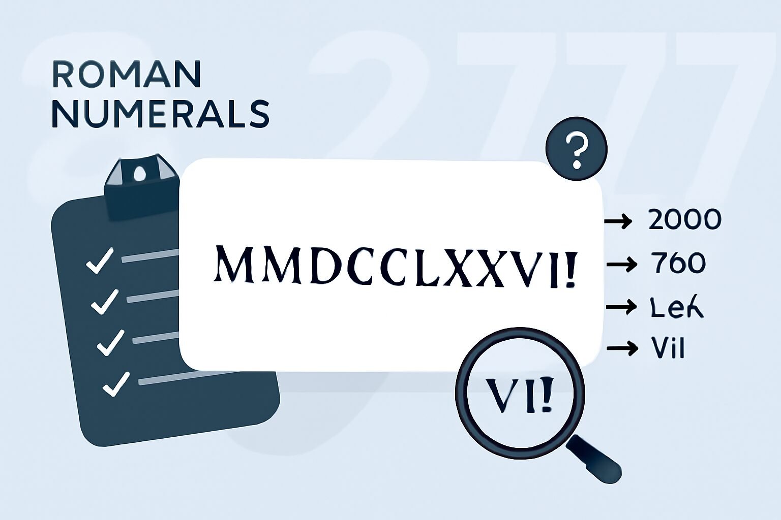 Roman Numerals: 2777