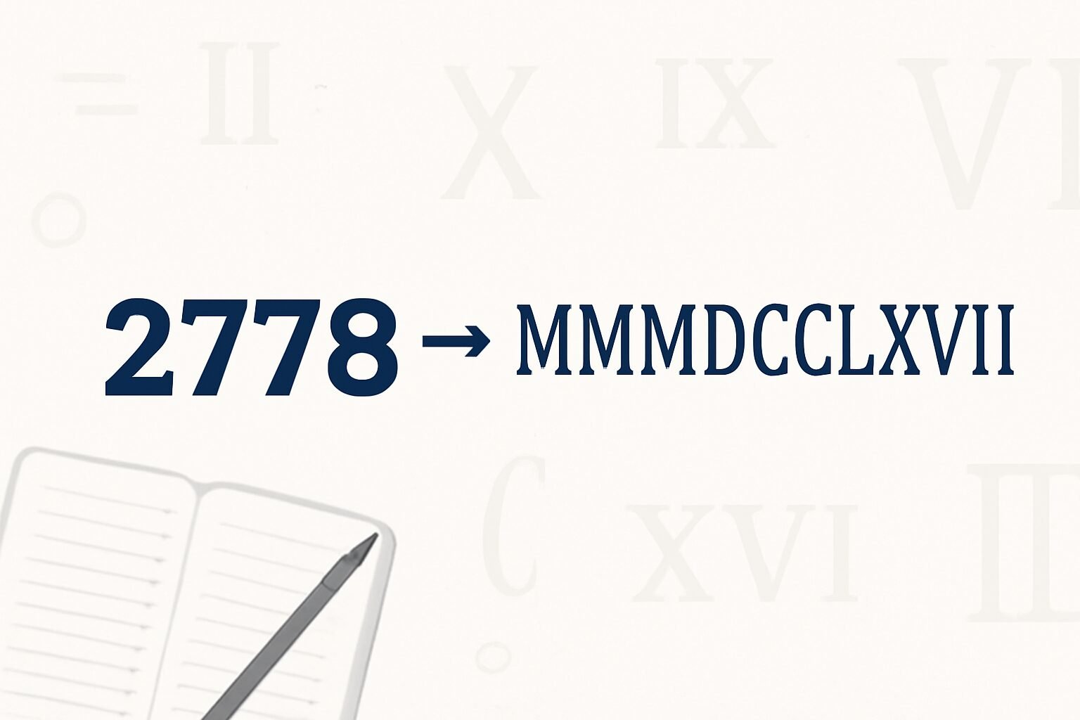 Roman Numerals: 2778
