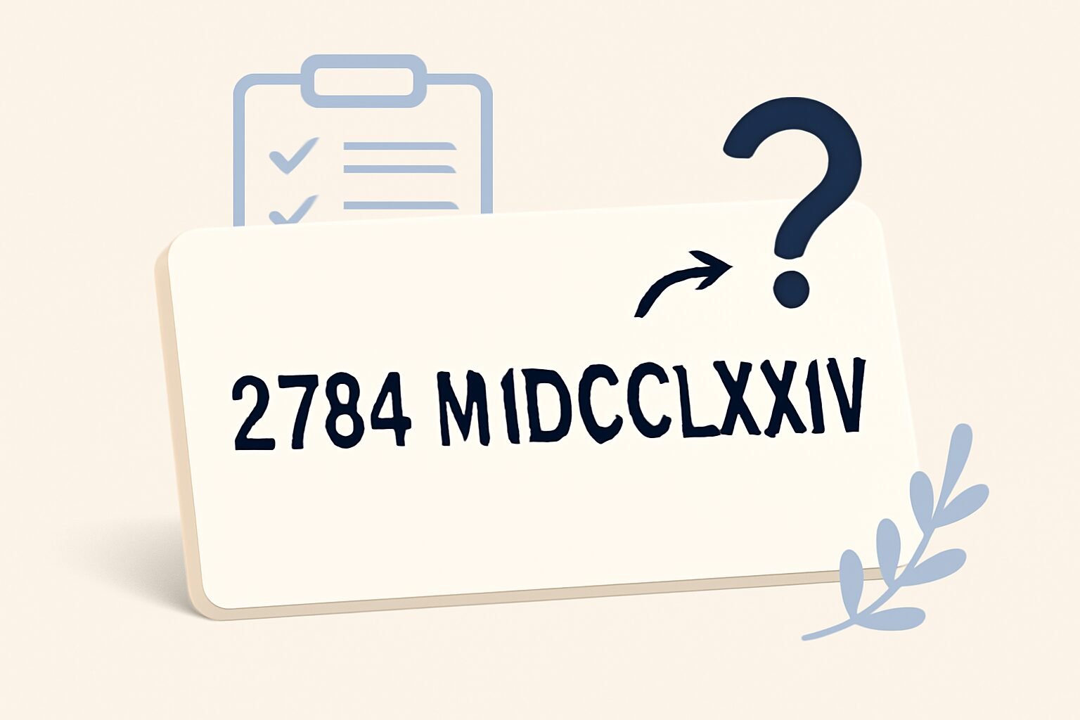 Roman Numerals: 2784