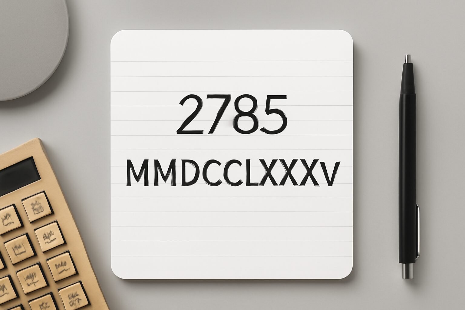Roman Numerals: 2785