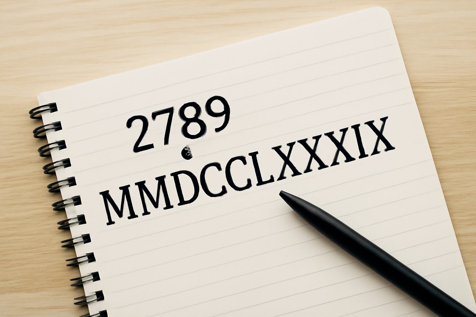 Roman Numerals: 2789
