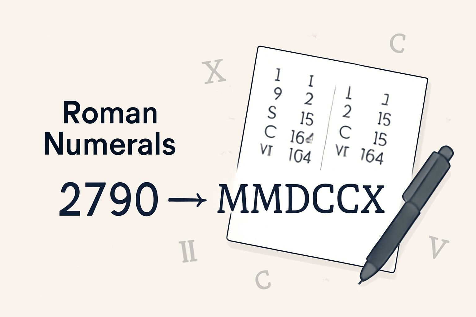 Roman Numerals: 2790