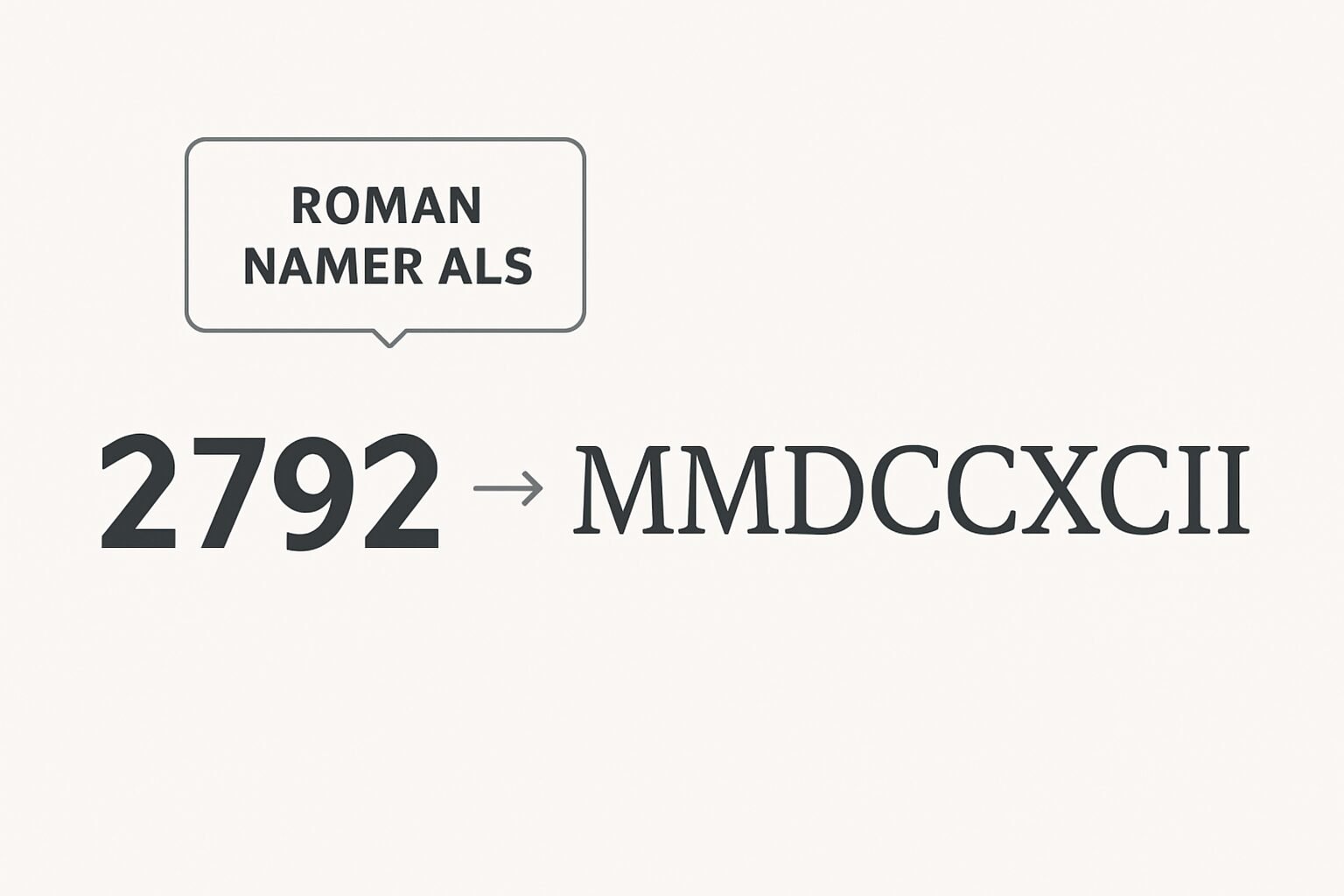 Roman Numerals: 2792
