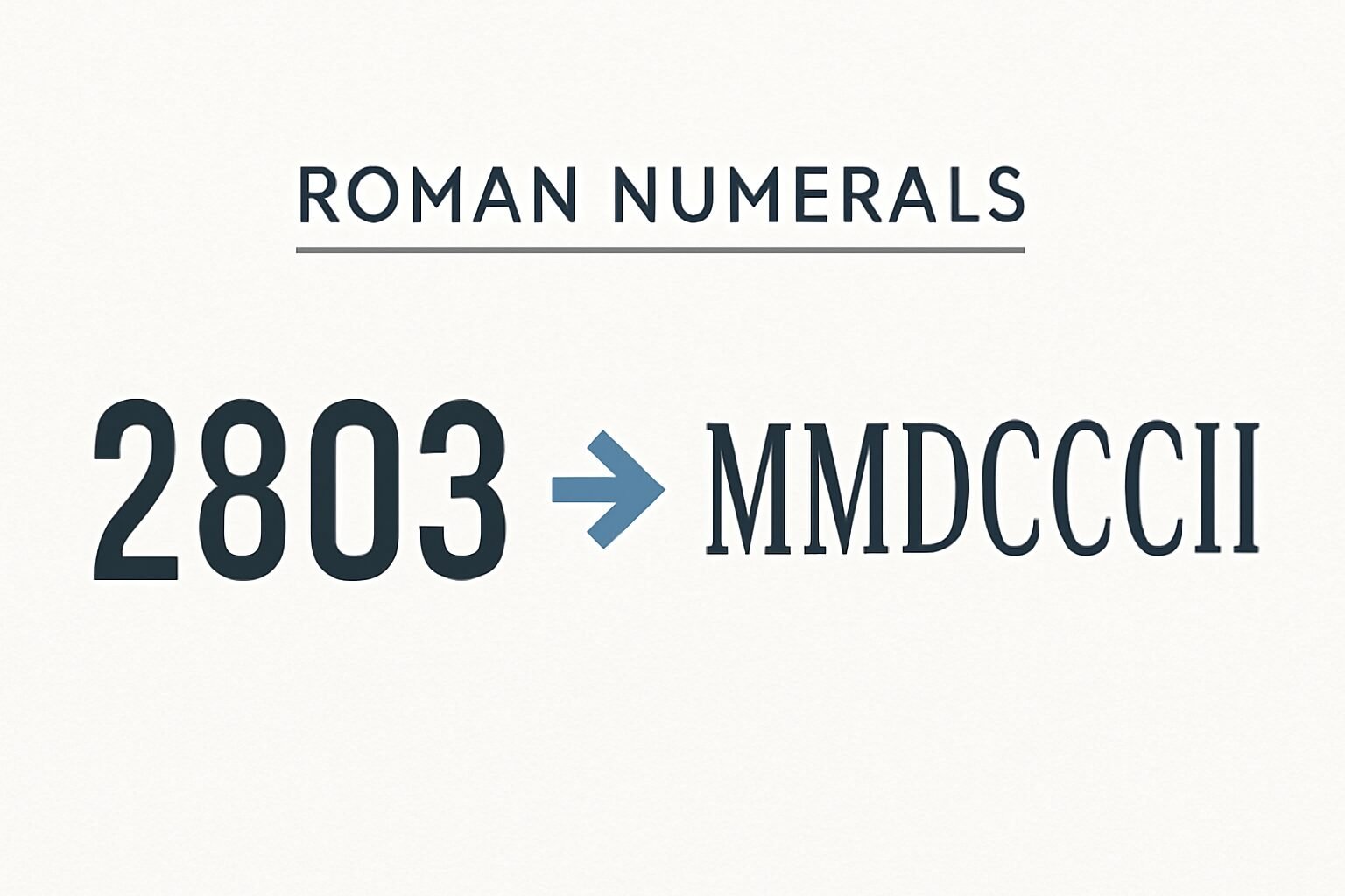 Roman Numerals: 2803