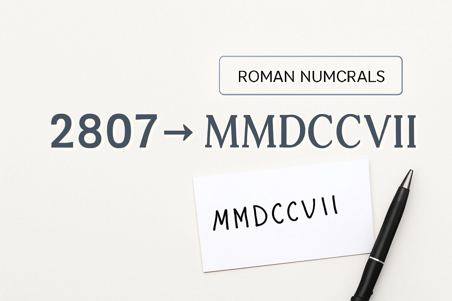Roman Numerals: 2807