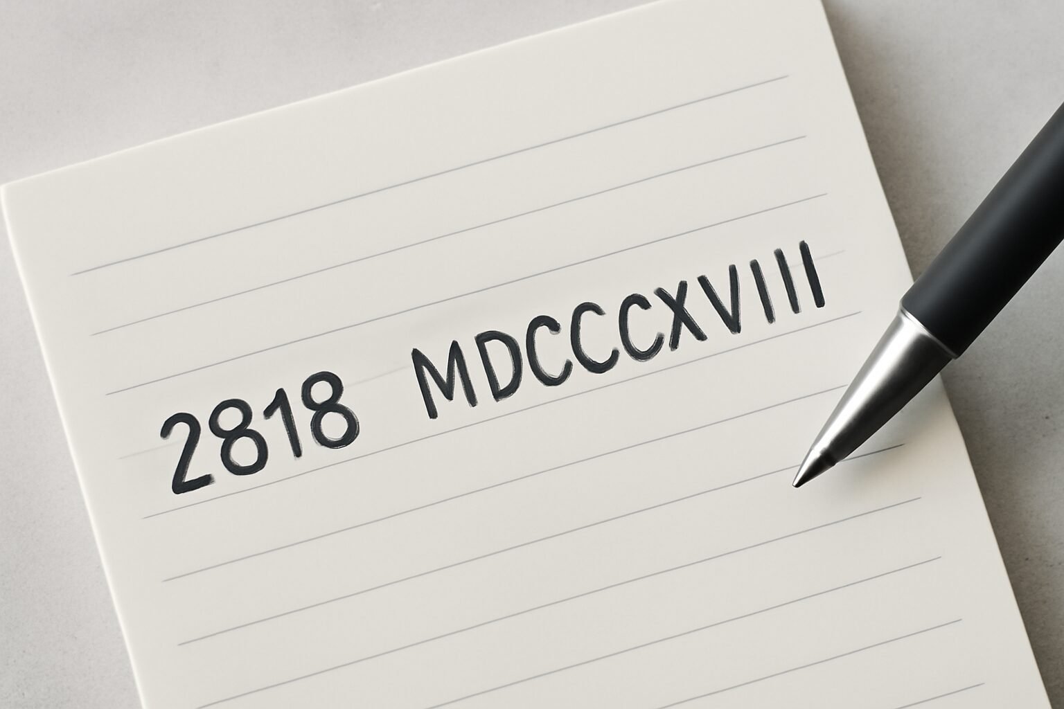 Roman Numerals: 2818