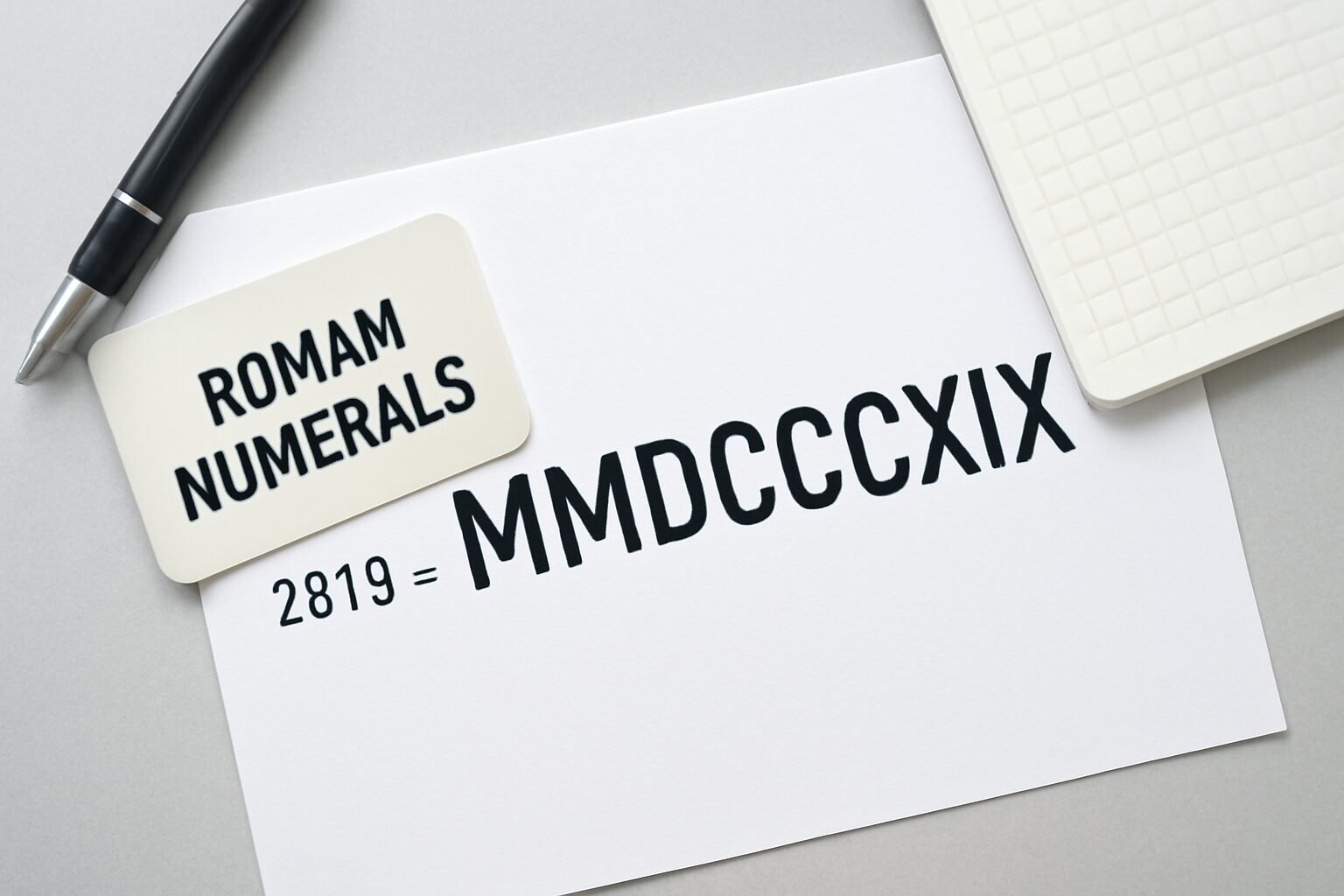 Roman Numerals: 2819