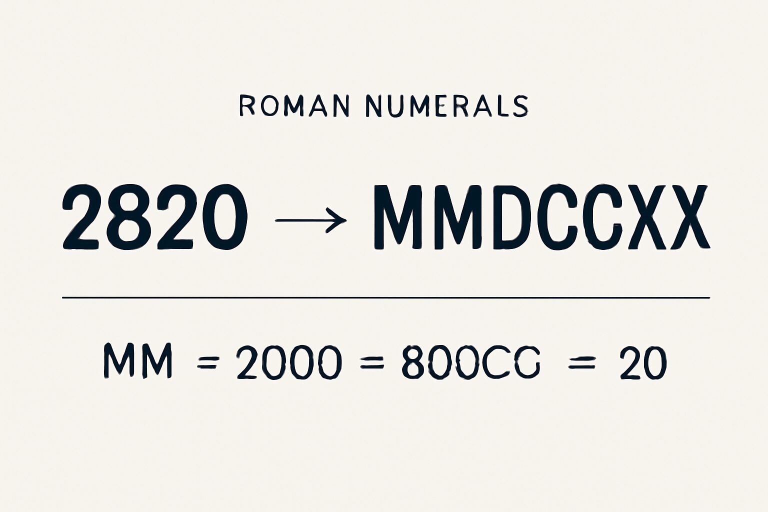 Roman Numerals: 2820