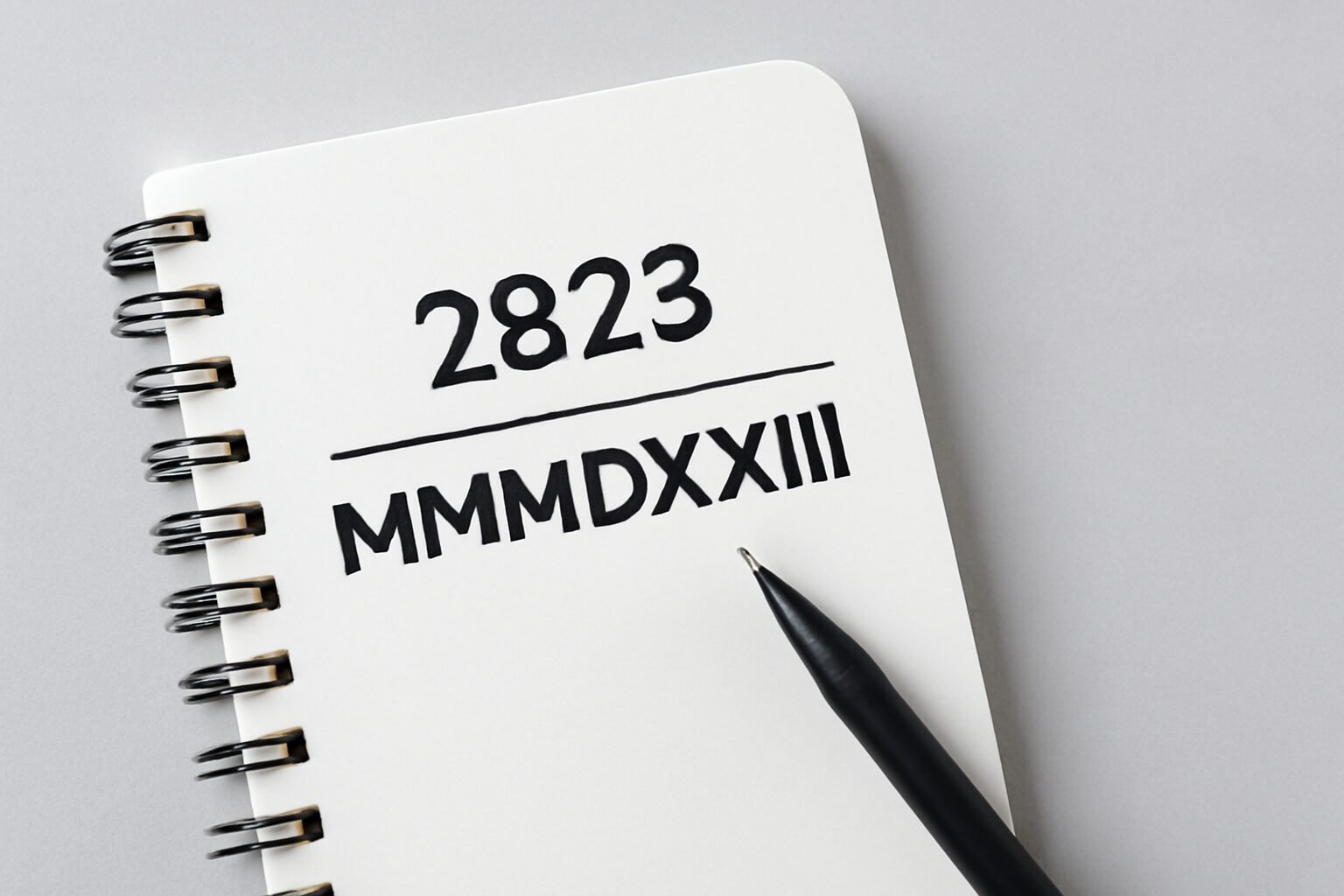 Roman Numerals: 2823