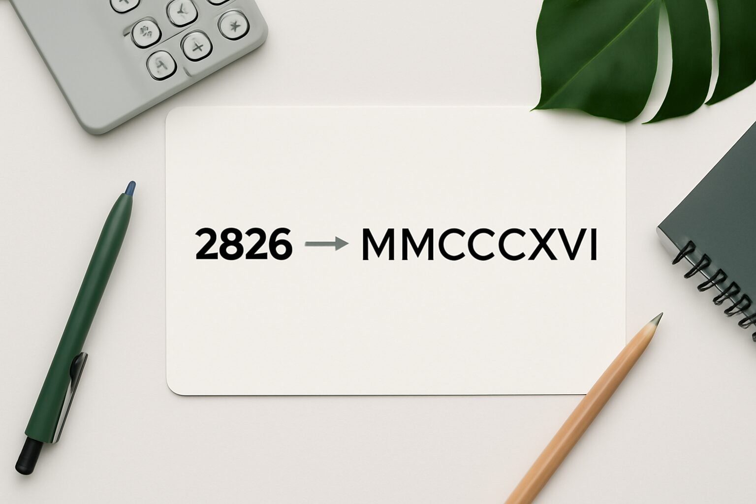 Roman Numerals: 2826