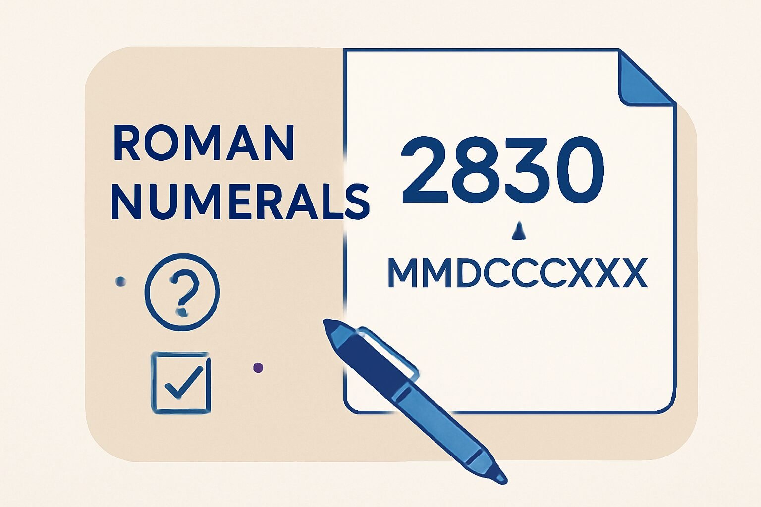Roman Numerals: 2830