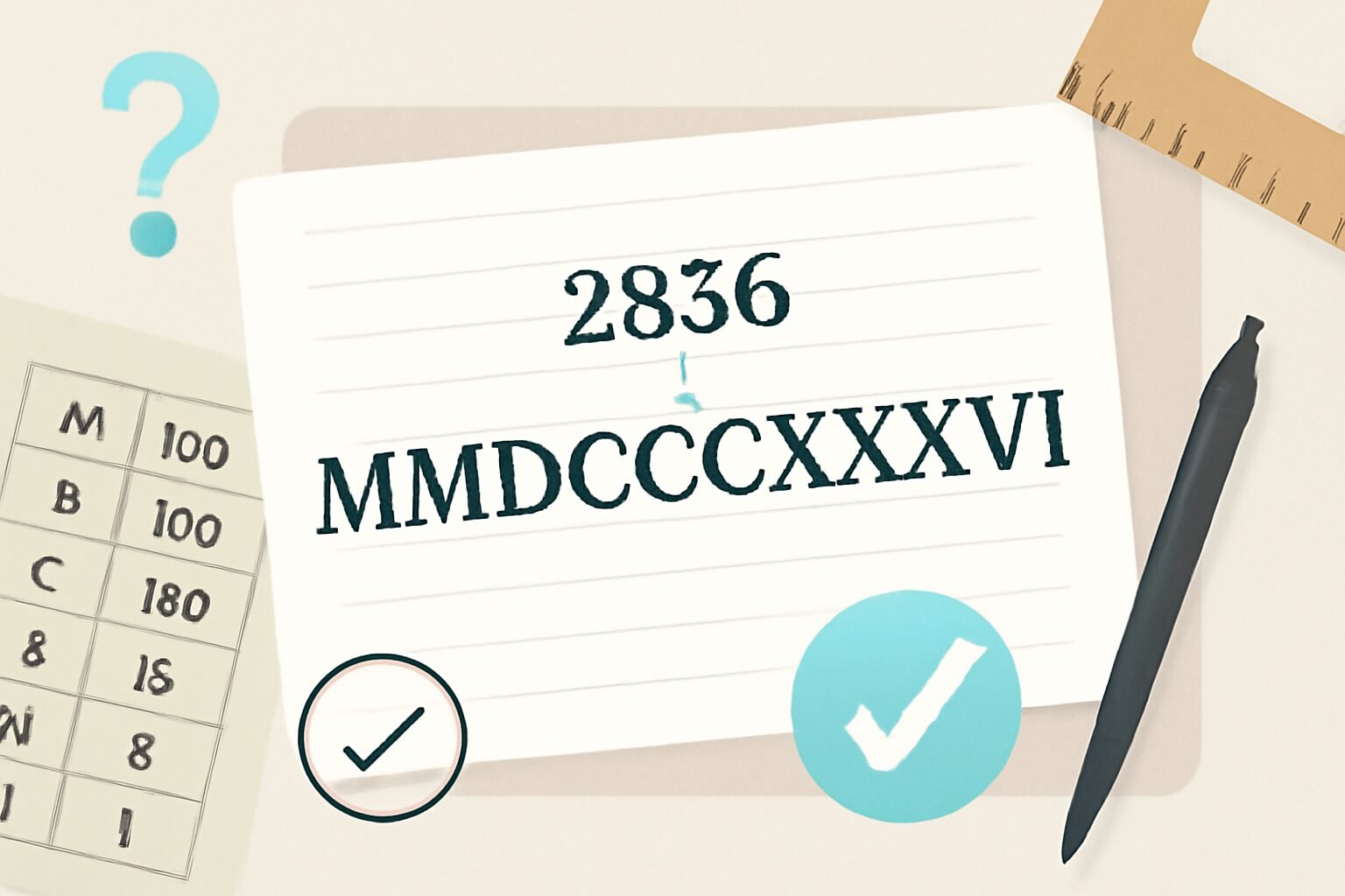 Roman Numerals: 2836