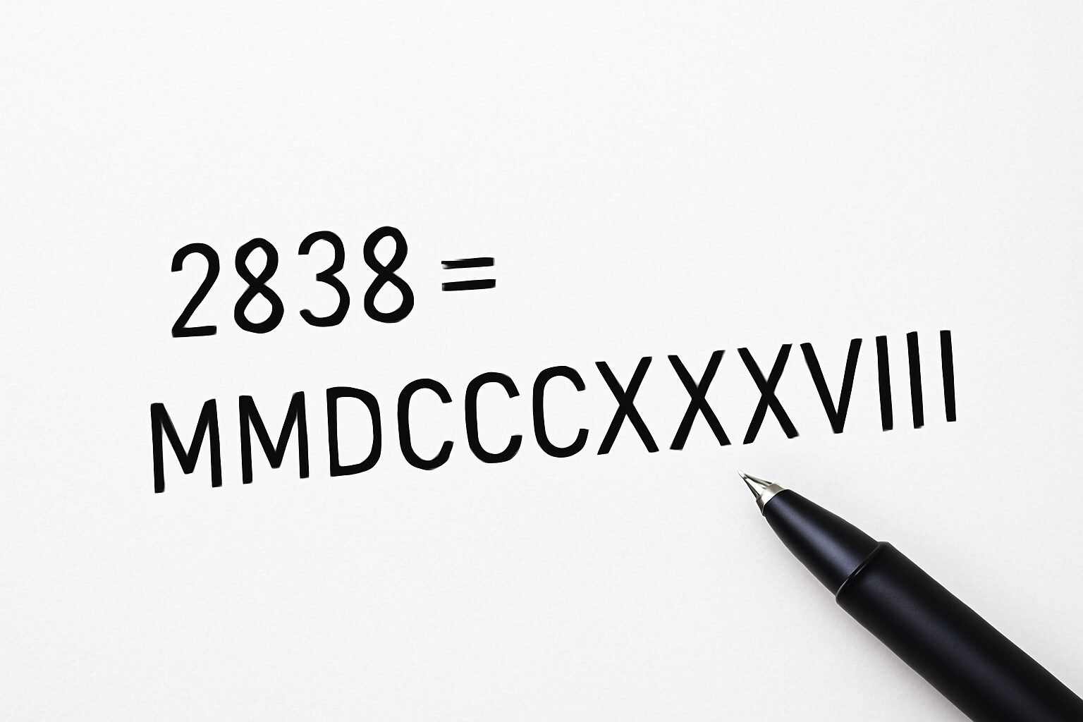 Roman Numerals: 2838