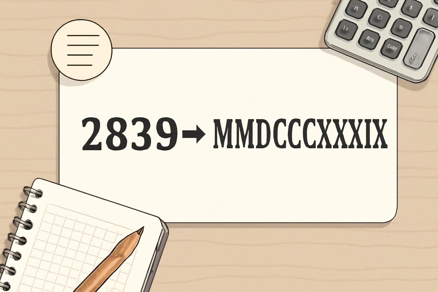 Roman Numerals: 2839