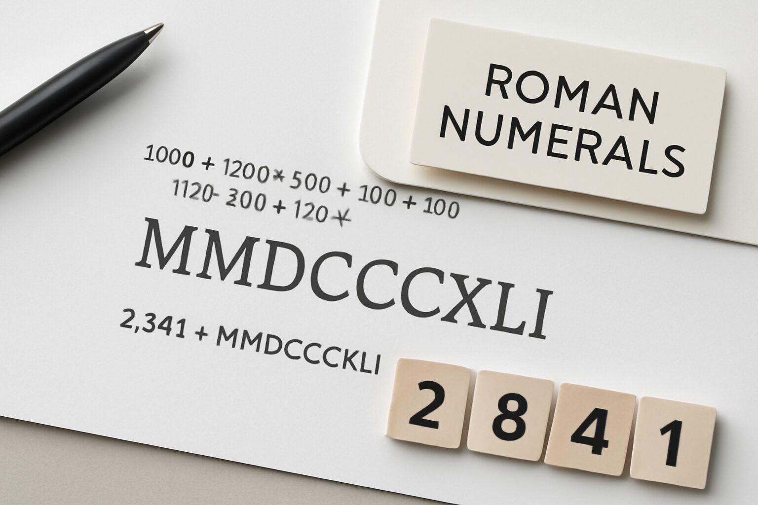 Roman Numerals: 2841