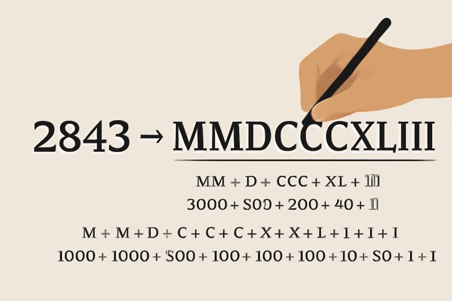 Roman Numerals: 2843