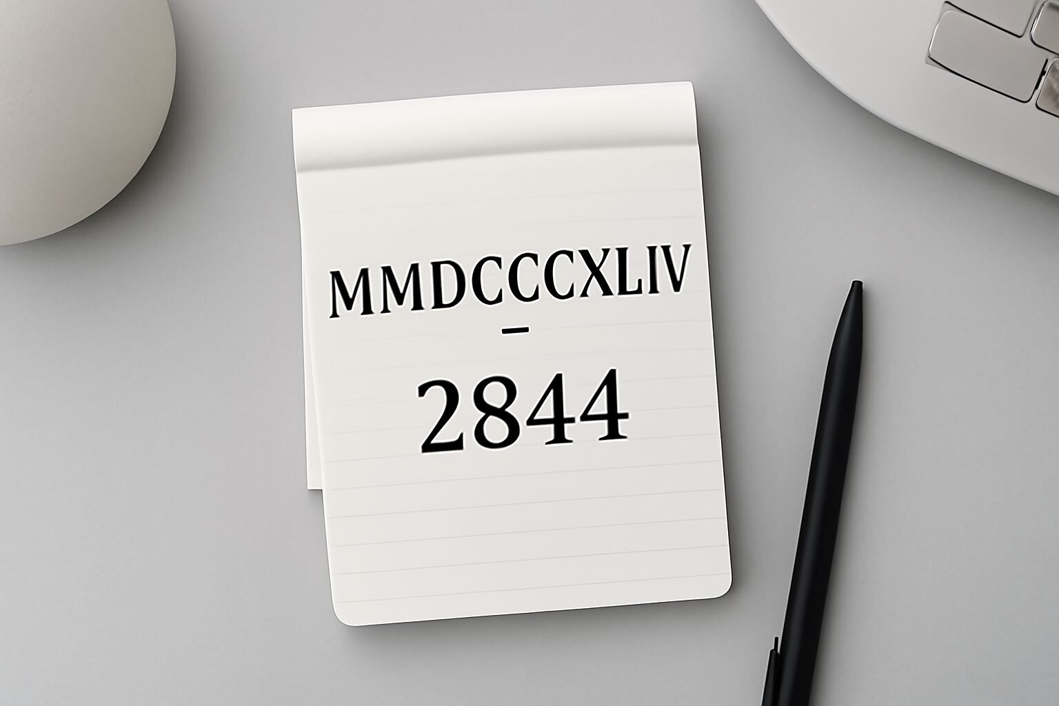 Roman Numerals: 2844