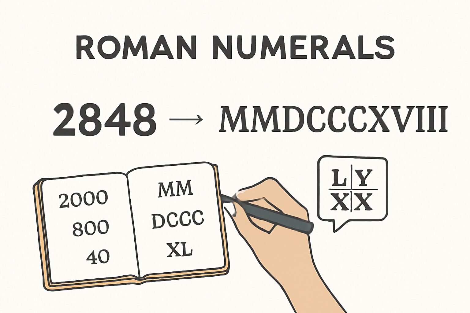 Roman Numerals: 2848