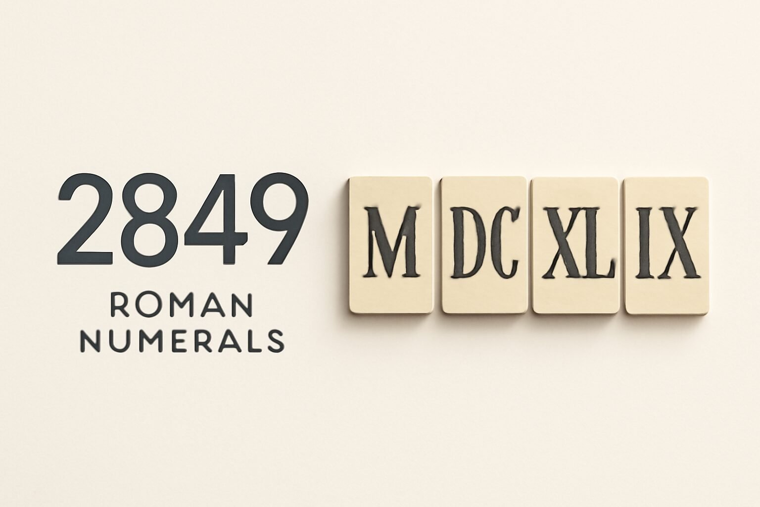Roman Numerals: 2849