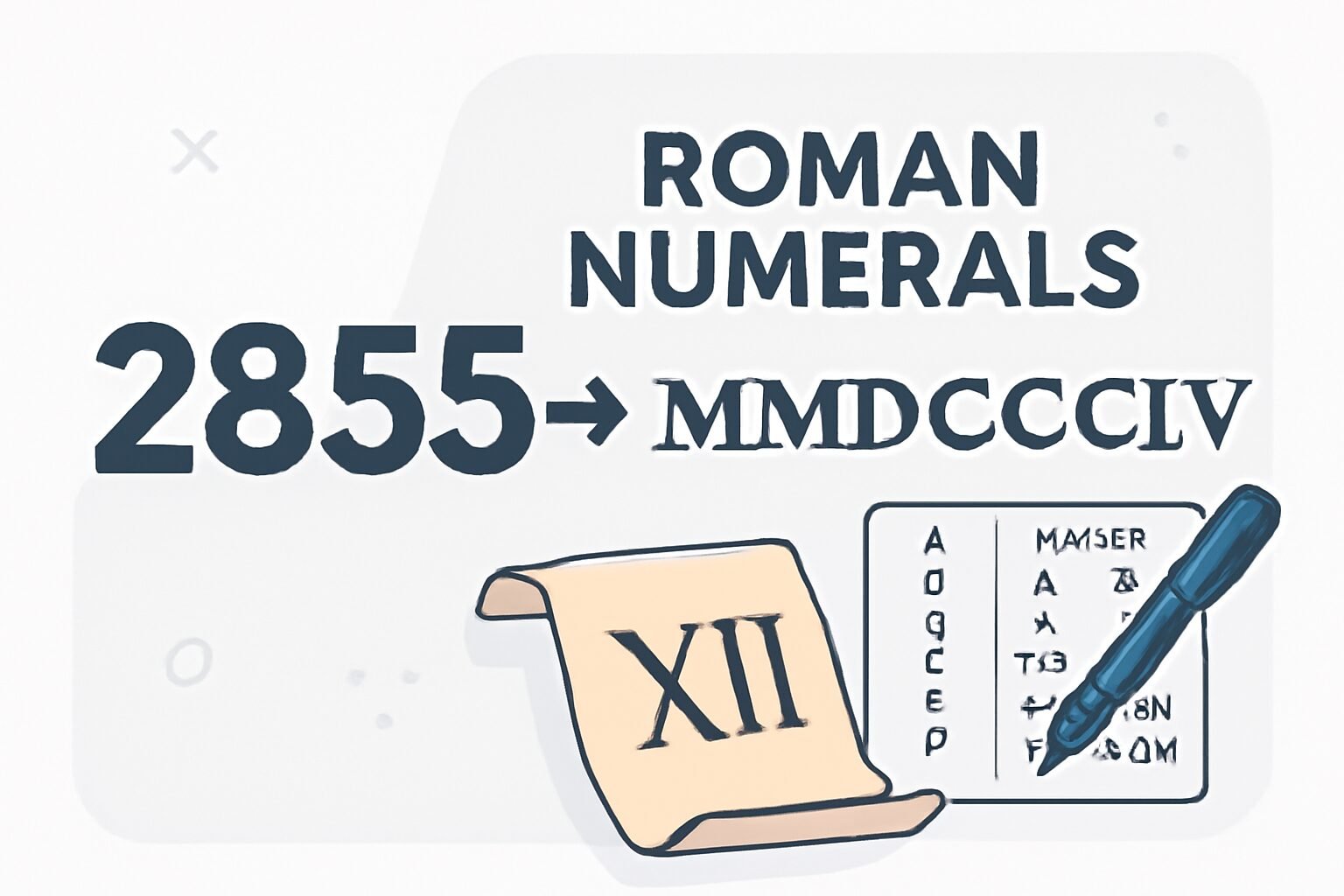 Roman Numerals: 2855