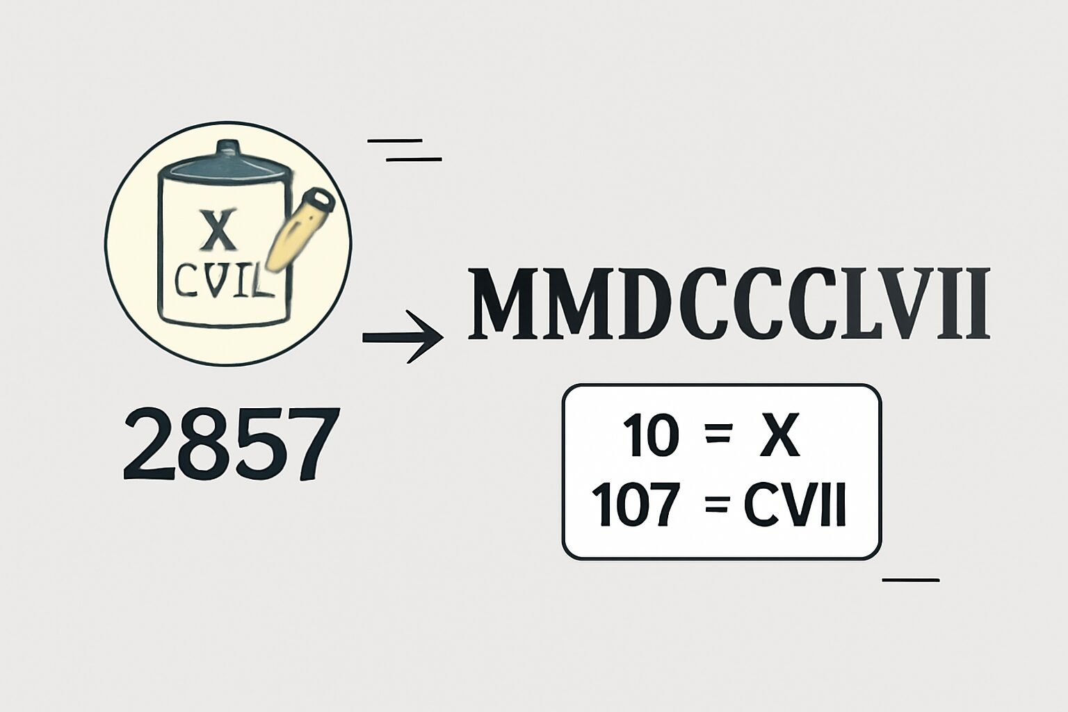 Roman Numerals: 2857