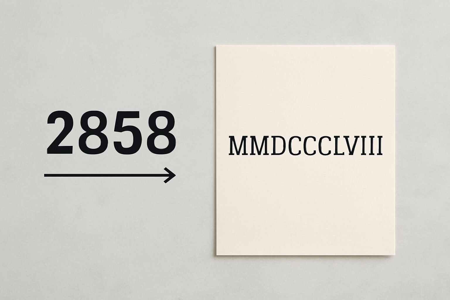 Roman Numerals: 2858