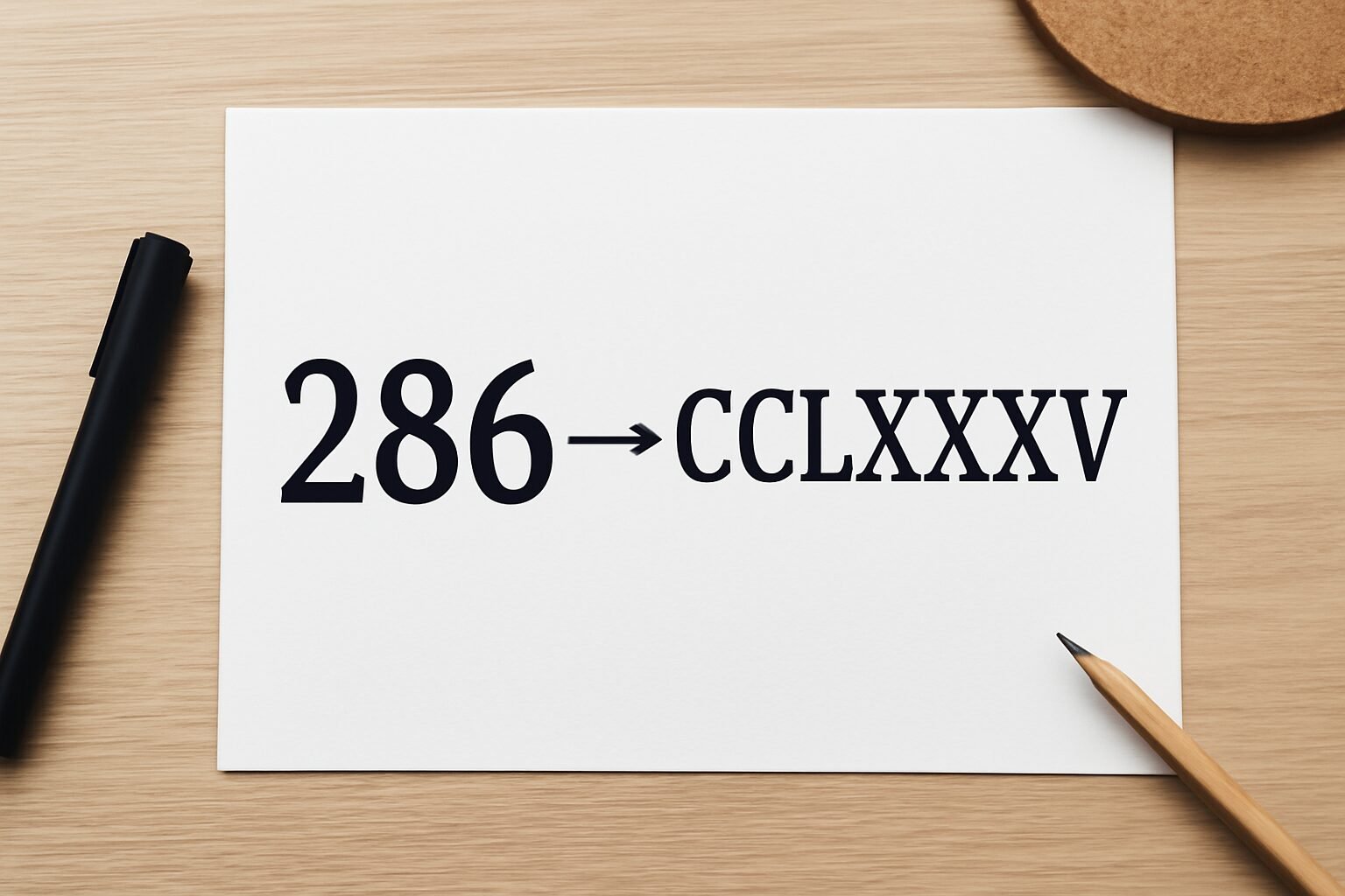 Roman Numerals: 286