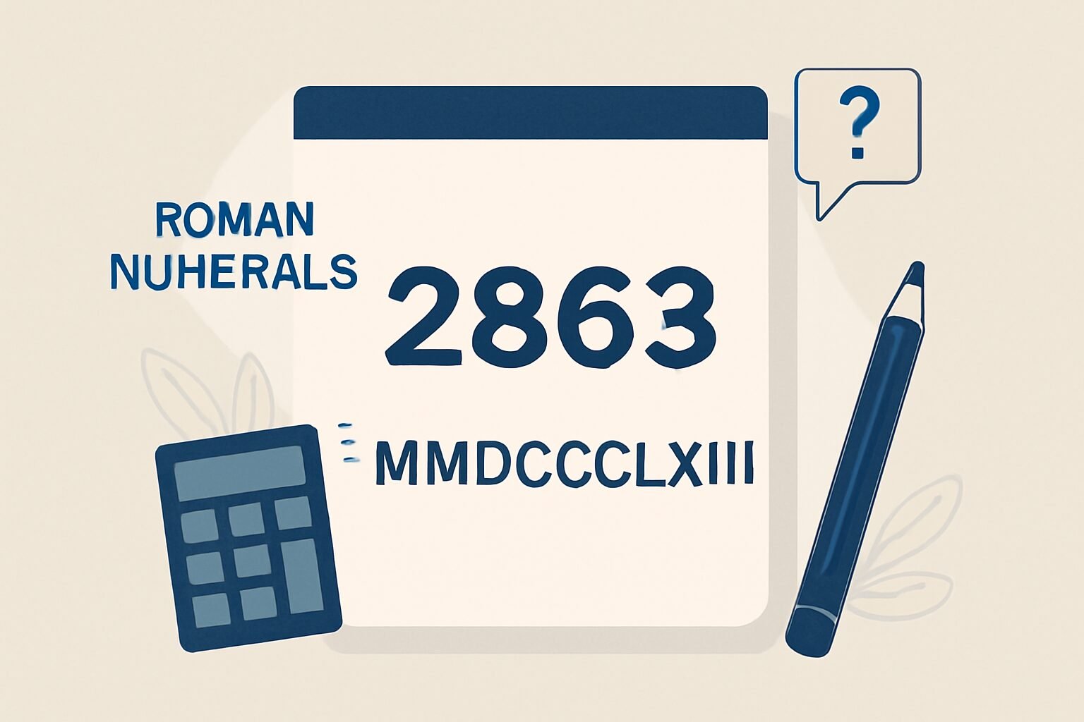 Roman Numerals: 2863