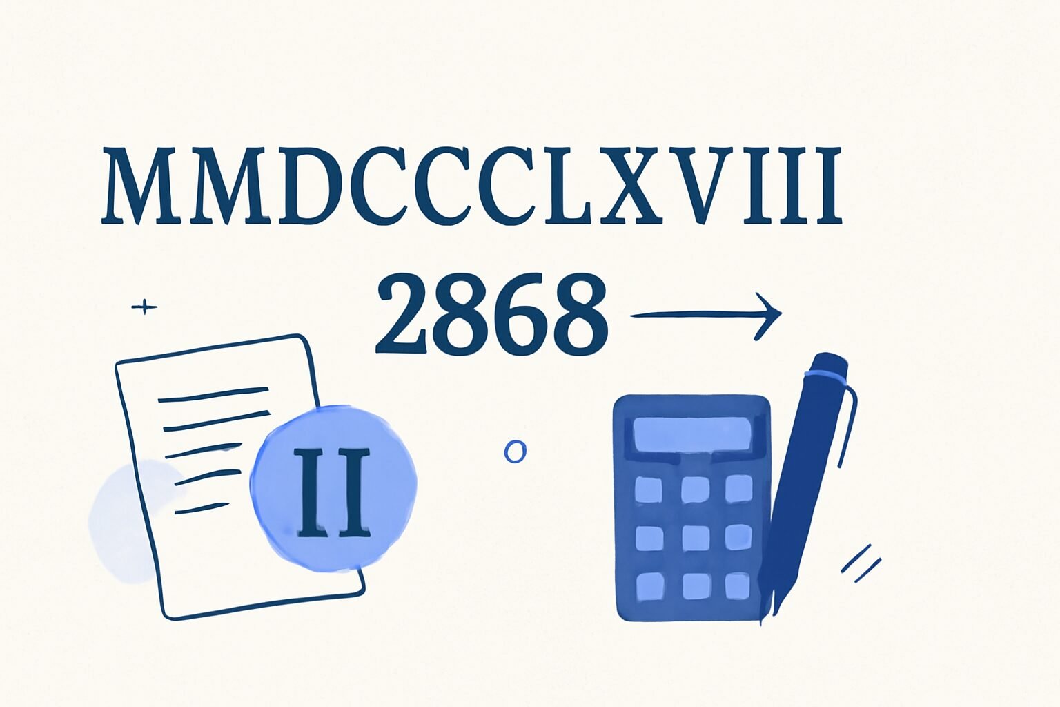 Roman Numerals: 2868