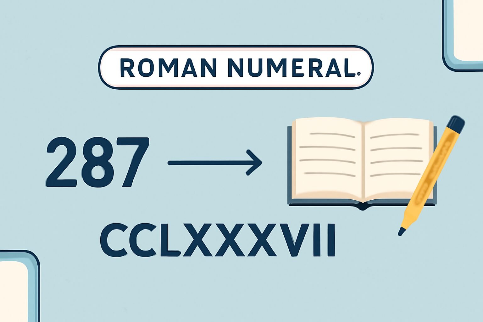 Roman Numerals: 287