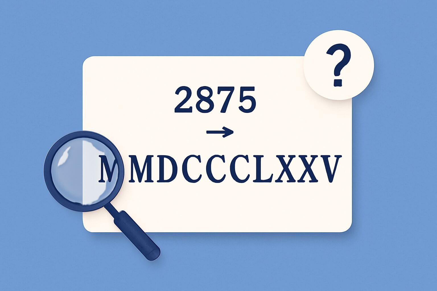 Roman Numerals: 2875