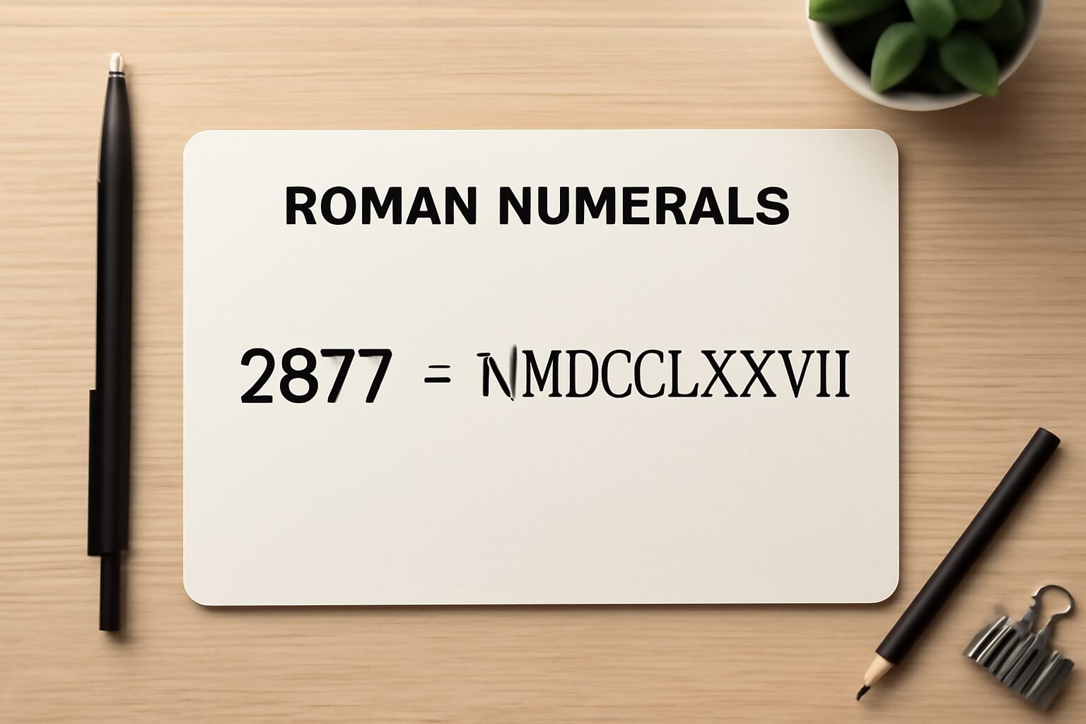 Roman Numerals: 2877