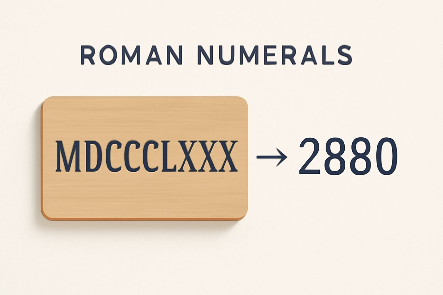Roman Numerals: 2880
