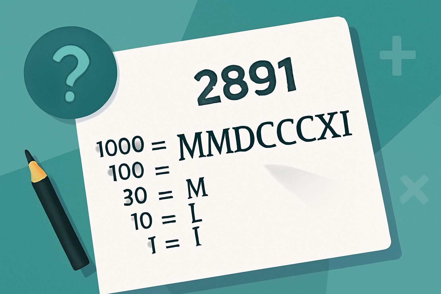 Roman Numerals: 2891