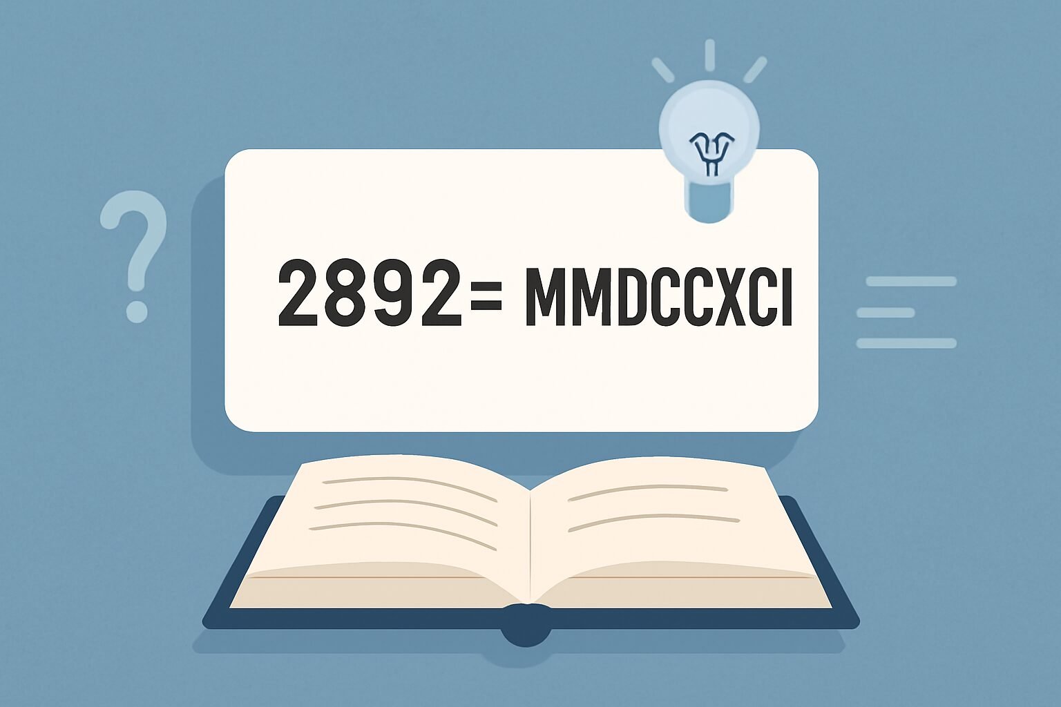 Roman Numerals: 2892