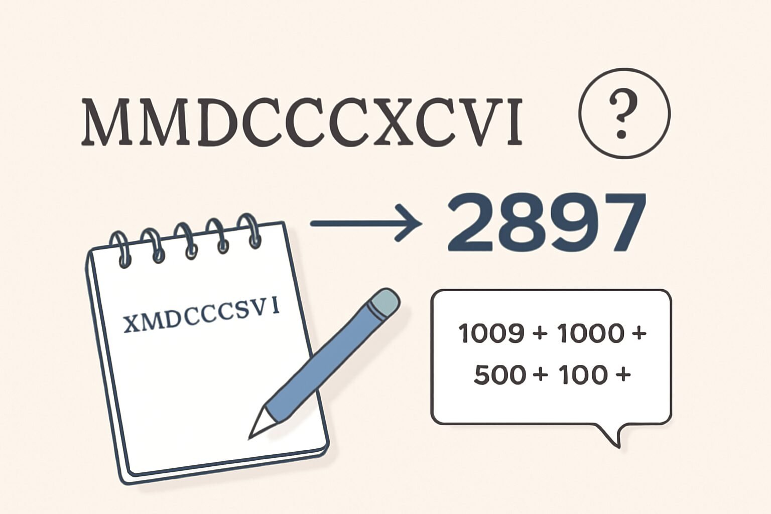 Roman Numerals: 2897