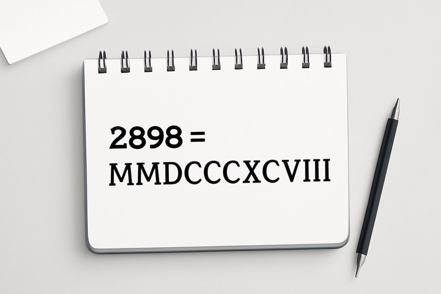 Roman Numerals: 2898